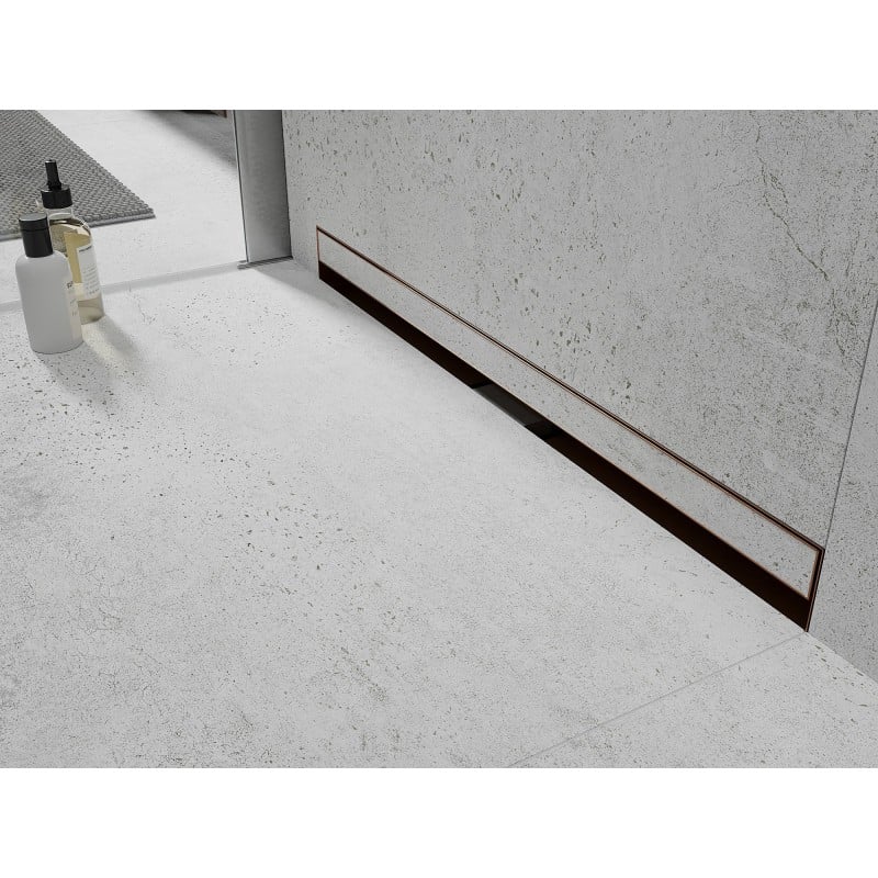 Mexen Flat Wall odpływ liniowy ścienny 2w1 80 cm, miedź szczotkowana - 1C30080