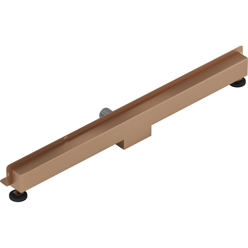 Mexen Flat Wall ralo linear de parede 2 em 1, 90 cm, cobre escovado - 1C30090