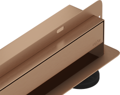 Mexen Flat Wall zidni linearni odvod 2u1 100 cm, brušeni bakar - 1C30100