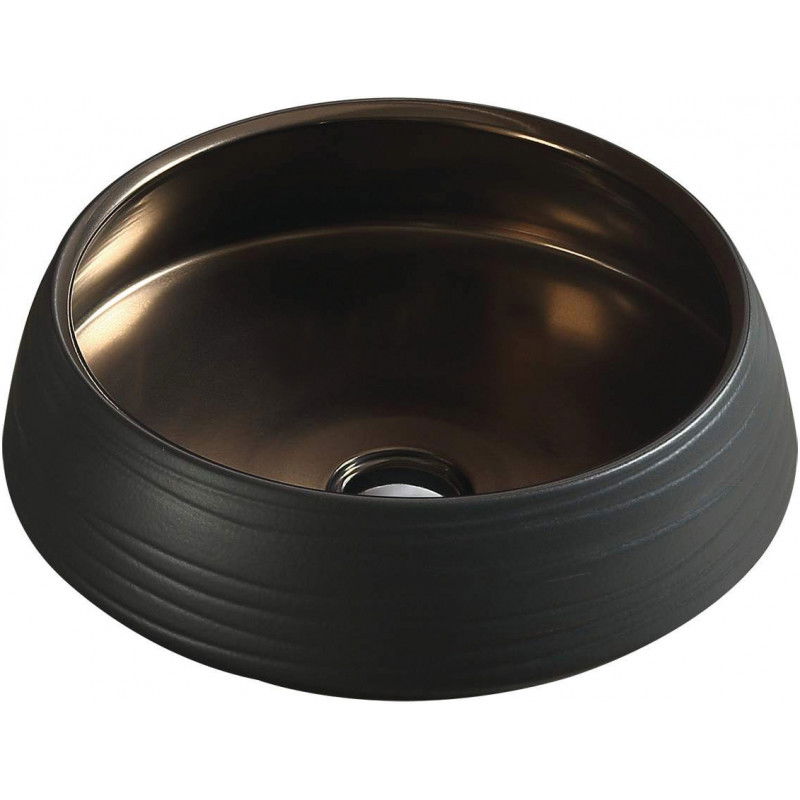 Mexen Ariana countertop washbasin 43 x 43 cm, black/gold - 22054366