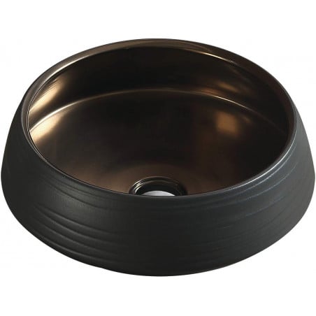 Mexen Ariana opzetwastafel 43 x 43 cm, zwart/goud - 22054366