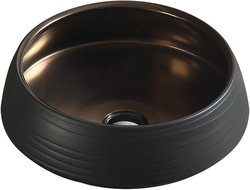 Mexen Ariana lavello da appoggio 43 x 43 cm, nero/oro - 22054366