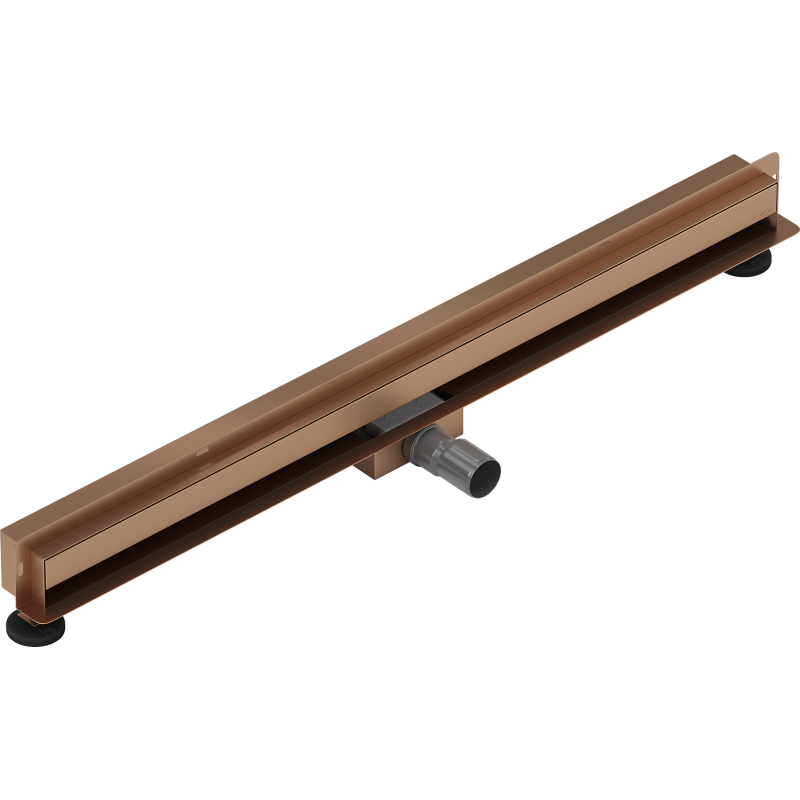 Mexen Flat Wall caniveau mural 2 en 1 100 cm, cuivre brossé - 1C30100