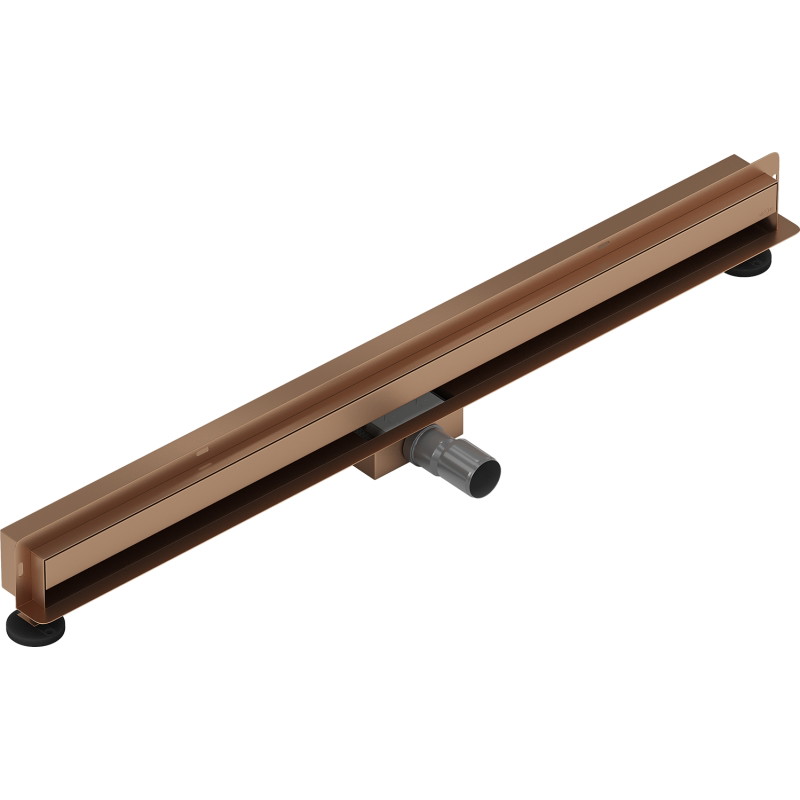 Mexen Flat Wall seinapealne lineaarne äravool 2-ühes 100 cm, harjatud vask - 1C30100