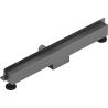 Mexen Flat Wall wall linear drain 2in1 50 cm, brushed gun gray - 1E30050