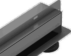 Mexen Flat Wall scarico lineare a parete 2 in 1 70 cm, grigio canna spazzolato - 1E30070