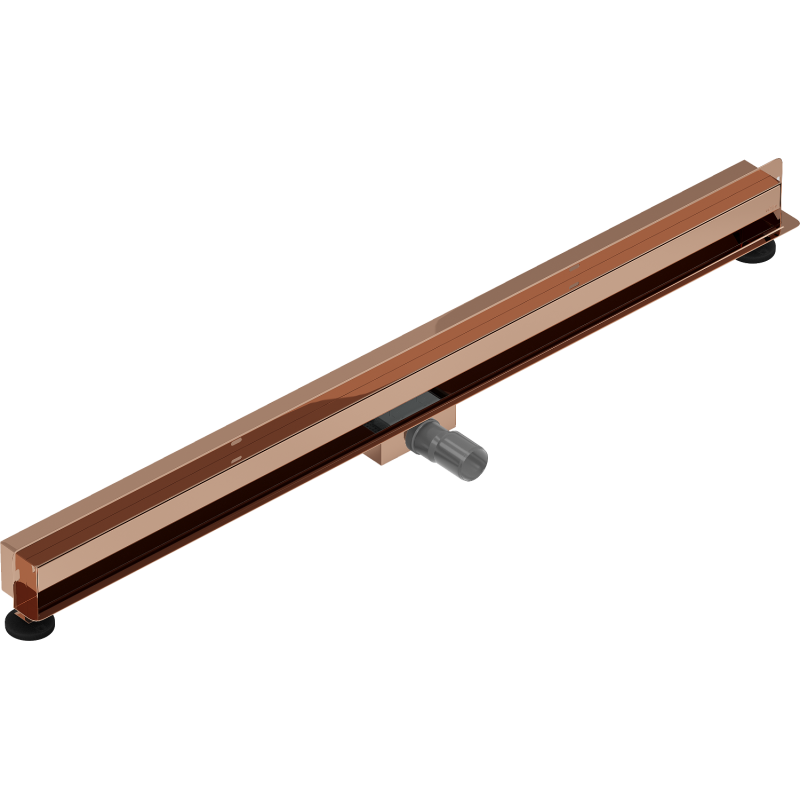 Mexen Flat Wall 2-in-1 Wall Linear Drain 110 cm, Rose Gold - 1630110