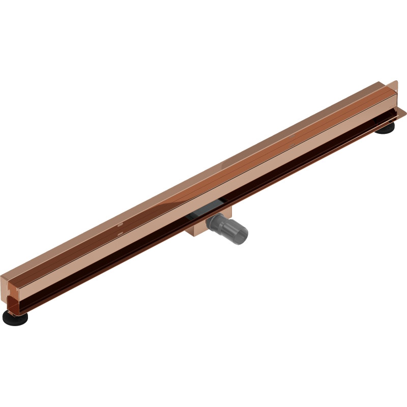 Mexen Flat Wall seinaga jooksev äravool 2in1 120 cm, roosa kuld - 1630120