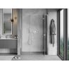 Mexen Mist-H L shower door hinged right 155 cm, transparent, chrome - 8A5L-155-001-01-00-P