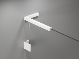 Mexen set staffe angolari L per porte e pareti doccia 6-8 mm, bianco - 830-12-20