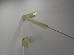 Mexen conjunto de suportes angulares em L para portas e divisórias de duche 6-8 mm, dourado - 830-12-50