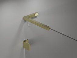 Mexen Uni-L1 Conjunto de suportes angulares em L para portas e painéis de duche de 6-8 mm, dourado - 830-12-50
