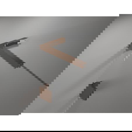 Mexen set van L-hoekbeugels voor douchedeuren en -panelen 6-8 mm, roze goud - 830-12-60