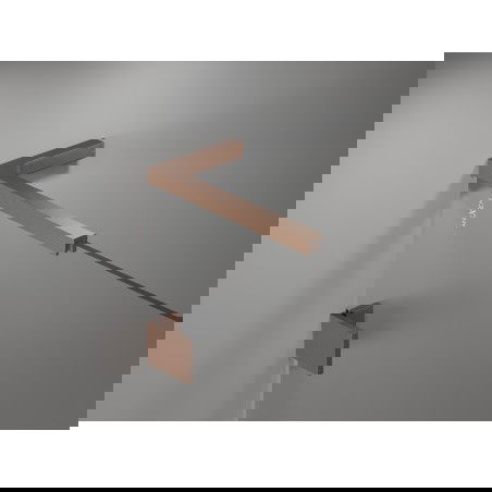 Mexen leņķa stabilizatoru komplekts L dušas durvīm un sienām 6-8 mm, matēts varš - 830-12-65