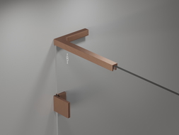 Mexen conjunto de estabilizadores angulares en L para puertas y paneles de ducha de 6-8 mm, cobre cepillado - 830-12-65