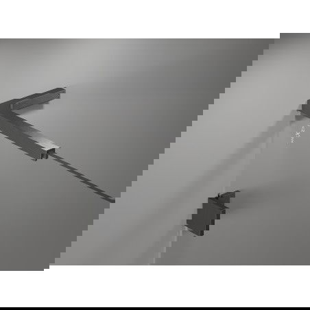 Mexen set med L-formade stabilisatorer för duschdörrar och väggar 6-8 mm, borstad gun gray - 830-12-66