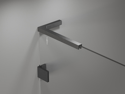 Mexen conjunto de estabilizadores en ángulo L para puertas y paneles de ducha 6-8 mm, gris arma cepillado - 830-12-66