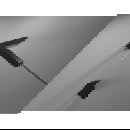 Mexen uppsättning av L-formade stabilisatorer för duschdörrar och väggar 6-8 mm, svart - 830-12-70