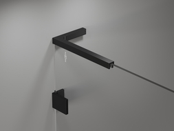 Mexen ensemble de stabilisateurs d'angle en L pour portes et parois de douche 6-8 mm, noir - 830-12-70