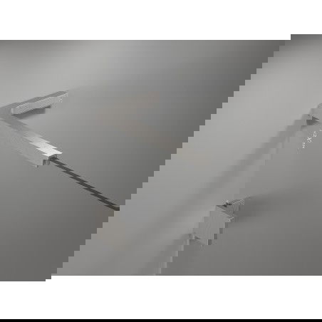 Mexen conjunto de estabilizadores angulares L para portas e painéis de chuveiro 6-8 mm, níquel escovado - 830-12-97