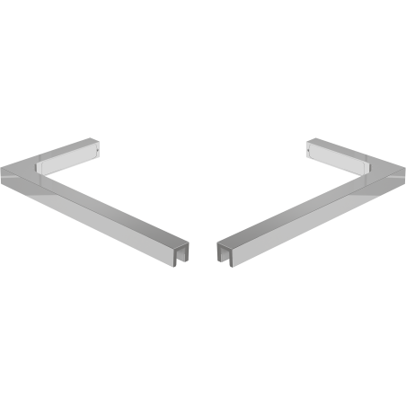 Mexen set di supporti angolari L per porte e pareti doccia 6-8 mm, cromo - 830-12-01