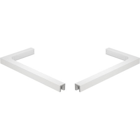 Mexen set of L-angle brackets for shower doors and panels 6-8 mm, white - 830-12-20