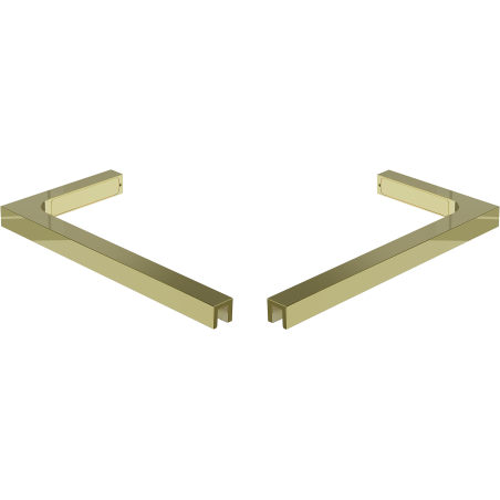 Mexen Uni-L1 Set aus L-förmigen Winkelstützen für Duschtüren und Duschwände 6–8 mm, goldfarben - 830-12-50