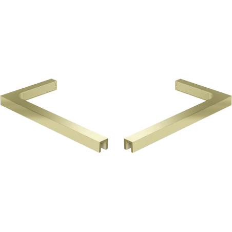 Mexen ensemble de supports d'angle en L pour portes et parois de douche 6-8 mm, doré brossé - 830-12-55
