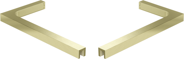 Mexen L-shaped bracket set for shower doors and panels 6-8 mm, brushed gold - 830-12-55