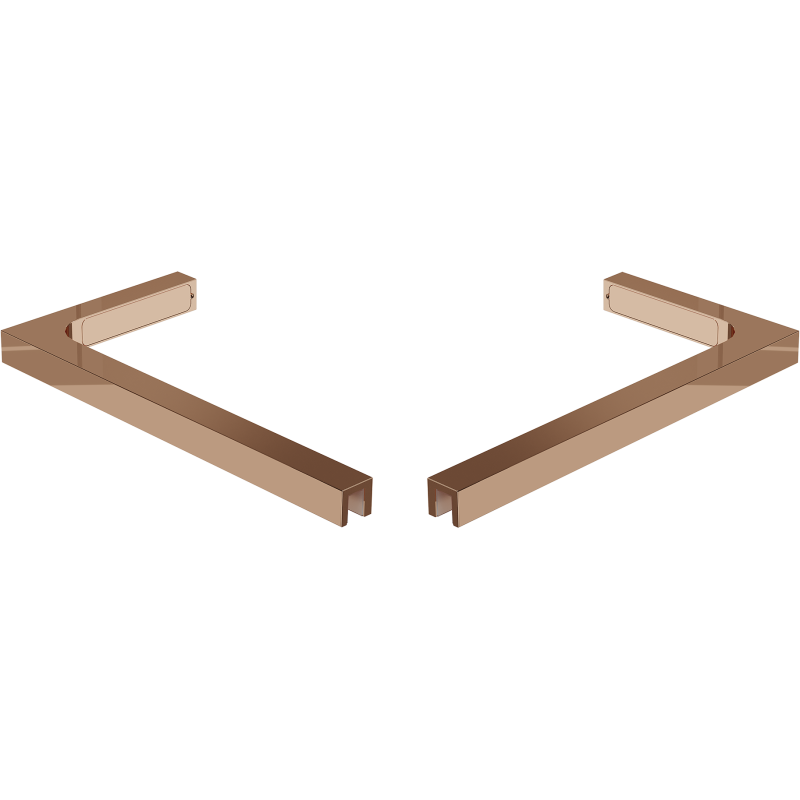 Mexen Winkelstabilisator-Set L für Türen und Duschwände 6-8 mm, Roségold - 830-12-60