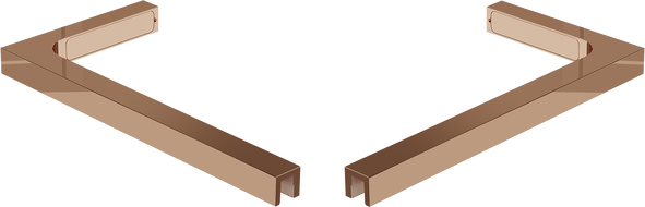 Mexen set of L-shaped brackets for shower doors and panels 6-8 mm, rose gold - 830-12-60