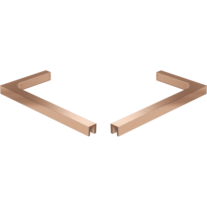 Mexen ensemble de supports d'angle en L pour portes et parois de douche 6-8 mm, cuivre brossé - 830-12-65