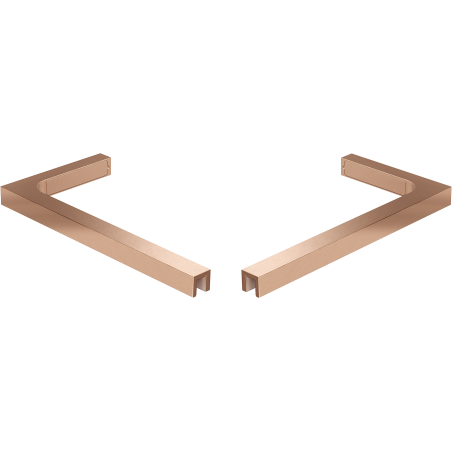 Mexen set di staffe angolari a L per porte e pannelli doccia 6-8 mm, rame spazzolato - 830-12-65