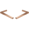 Mexen ensemble de supports d'angle en L pour portes et parois de douche 6-8 mm, cuivre brossé - 830-12-65