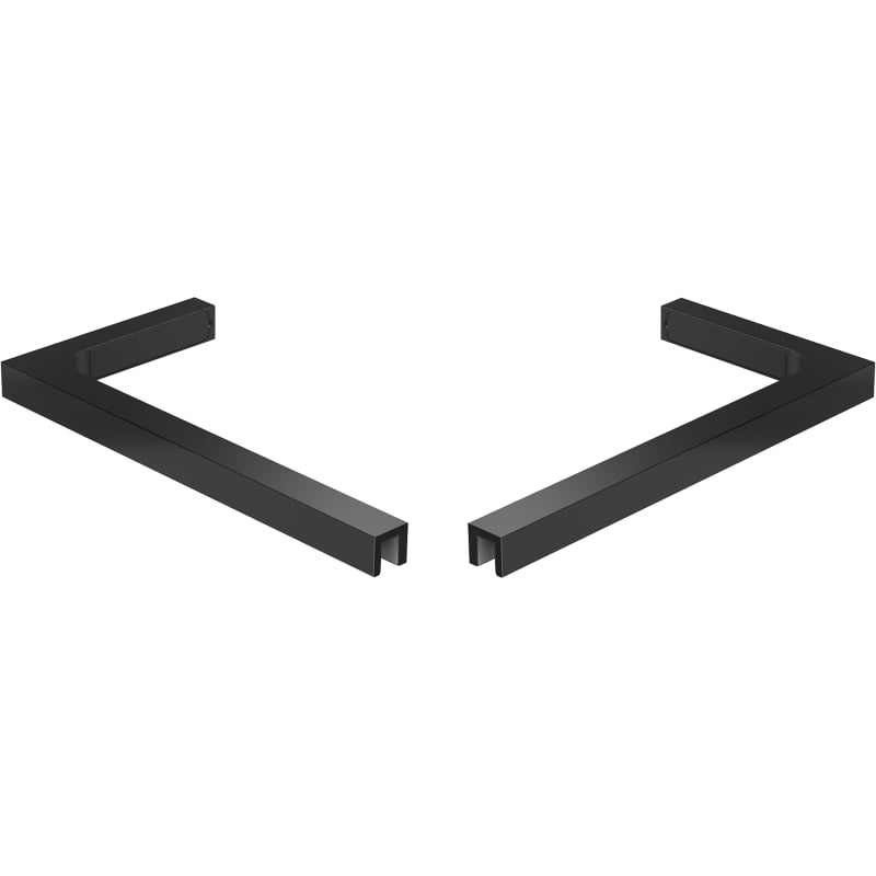 Mexen Uni-L1 Set aus L-Winkelhalterungen für Duschtüren und Duschwände 6–8 mm, schwarz - 830-12-70