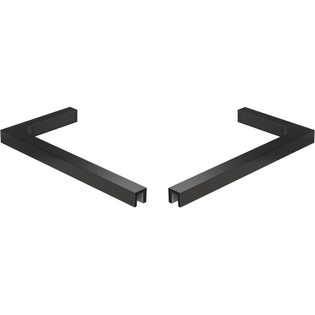 Mexen conjunto de suportes em L para portas e divisórias de duche de 6-8 mm, preto - 830-12-70