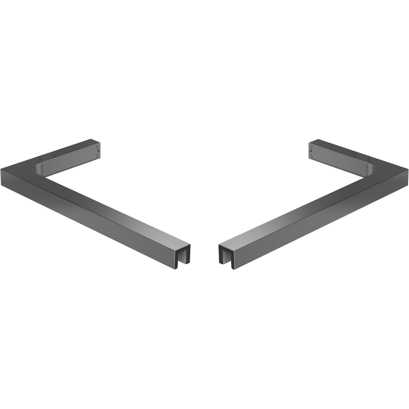 Mexen set of L-shaped brackets for doors and shower walls 6-8 mm, gun metal - 830-12-95