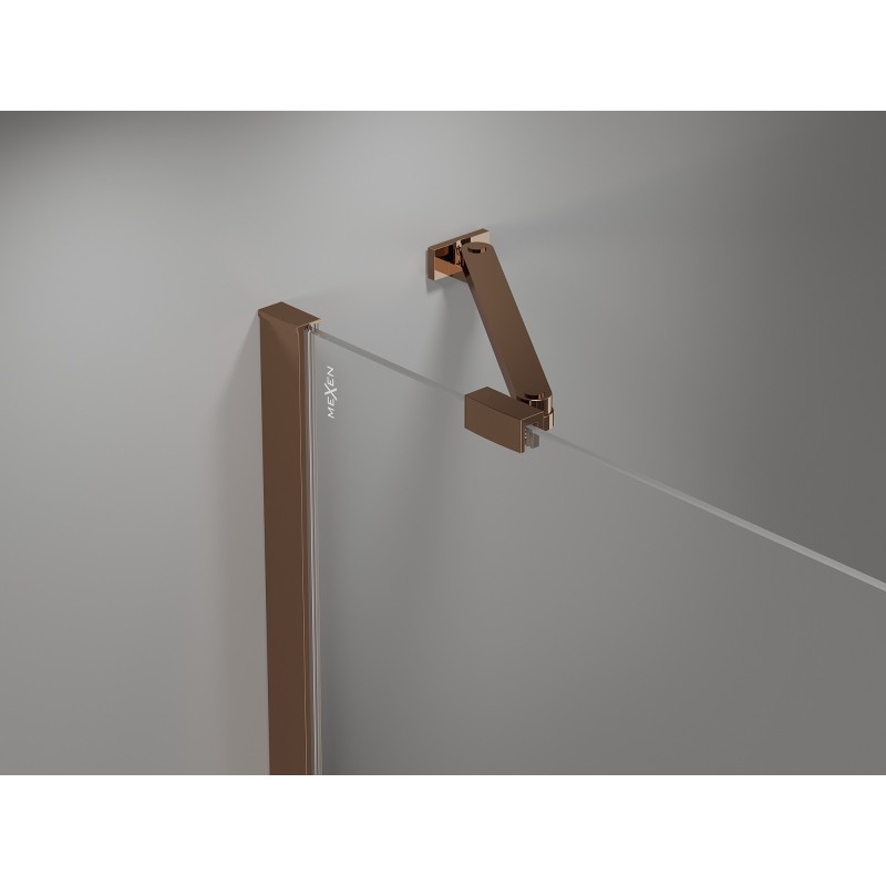Mexen supporto obliquo per porte e pannelli doccia 6-8 mm, oro rosa - 830-09-60