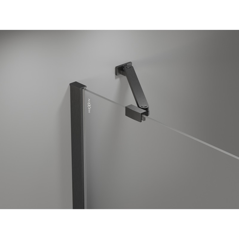 Mexen support oblique pour portes et parois de douche 6-8 mm, gun gray brossé - 830-09-66