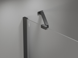 Mexen suporte inclinado para portas e divisórias de duche de 6-8 mm, cinza arma escovado - 830-09-66