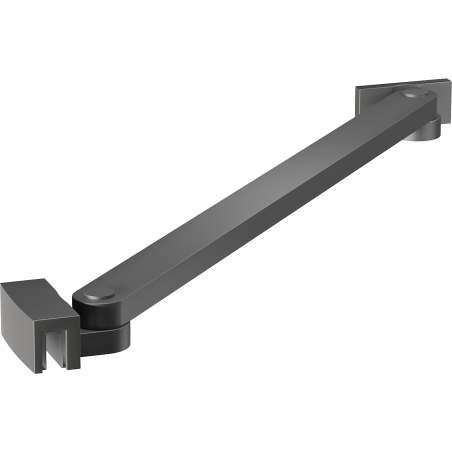 Mexen Uni-S Schräger Halter für Duschtüren und Duschwände 6-8 mm, Gun Metal - 830-09-95