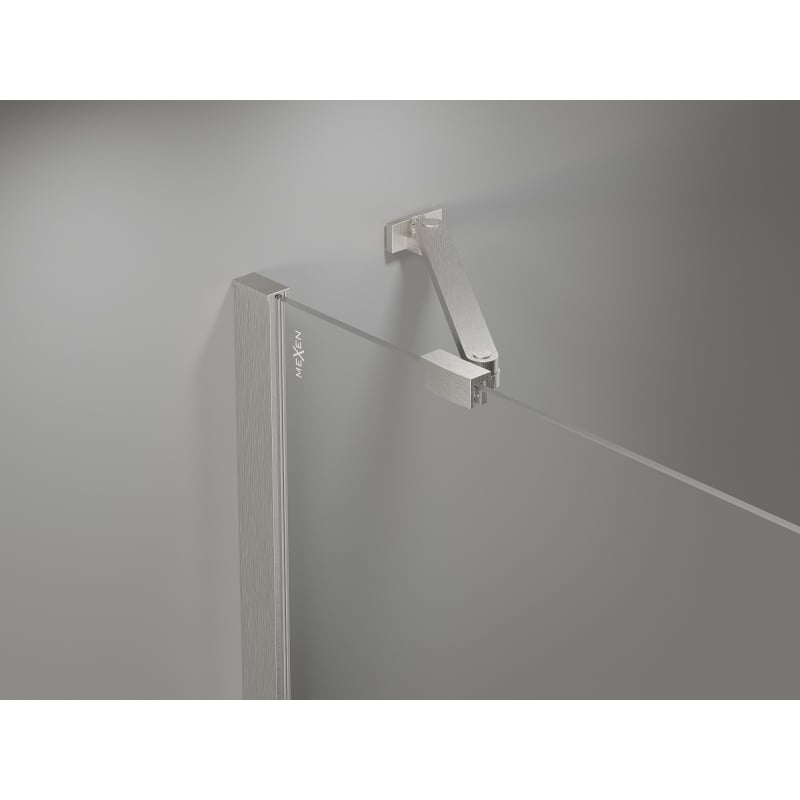 Mexen Uni-S schräger Halter für Duschtüren und Duschwände 6–8 mm, gebürstetes Nickel - 830-09-97