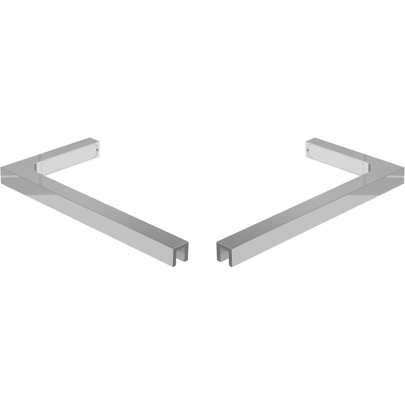 Mexen set di supporti angolari a L per pareti doccia 10 mm, cromo - 800-07-01