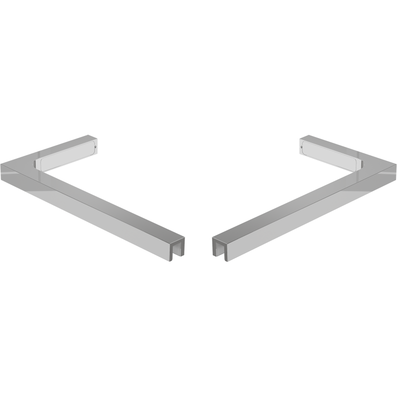 Mexen set of L-angle brackets for 10 mm shower walls, chrome - 800-07-01