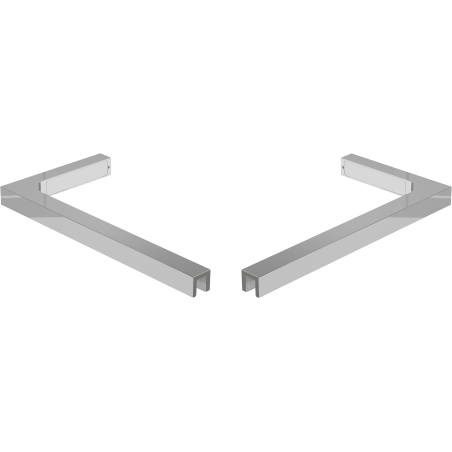 Mexen set di stabilizzatori angolari a L per pareti doccia 10 mm, cromo - 800-07-01