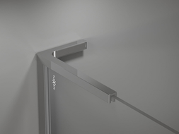 Mexen ensemble de supports d'angle en L pour parois de douche 10 mm, chromé - 800-07-01