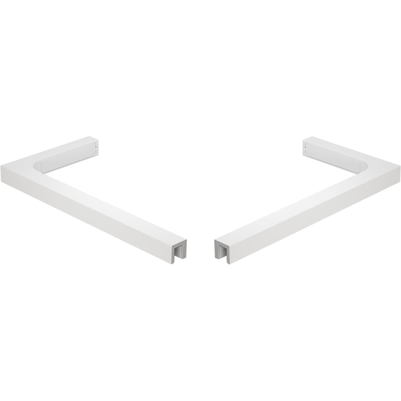 Mexen Uni-L2 Set aus L-Winkelhaltern für 10-mm-Duschabtrennungen, weiß - 800-07-20