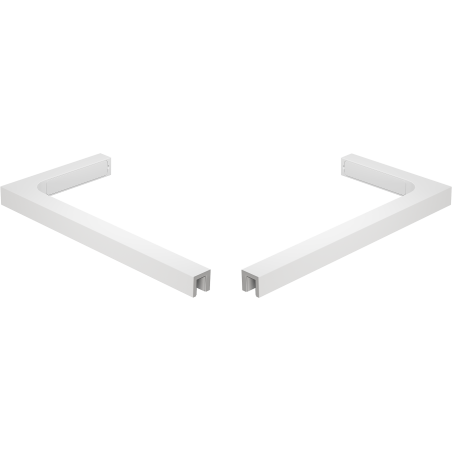 Mexen conjunto de suportes angulares L para divisórias de duche 10 mm, branco - 800-07-20