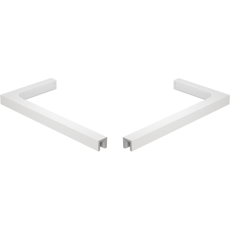 Mexen Uni-L2 Set aus L-Winkelhaltern für 10-mm-Duschabtrennungen, weiß - 800-07-20