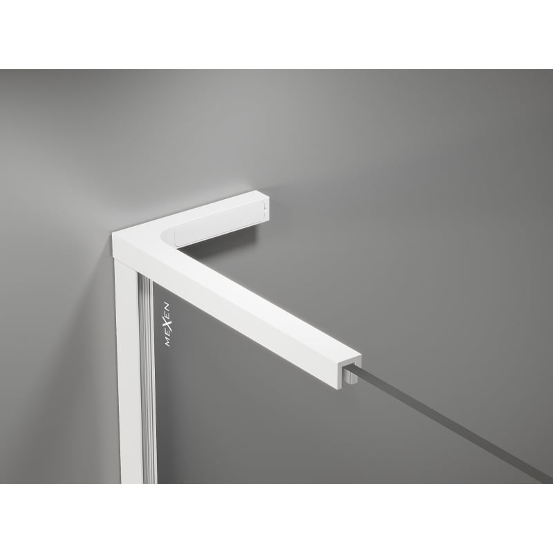 Mexen Uni-L2 conjunto de soportes angulares en L para mamparas de ducha de 10 mm, blanco - 800-07-20
